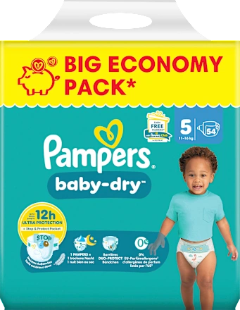 Windeln Baby Dry Gr. 5 Junior (11-16 kg) Big Pack, 54 St